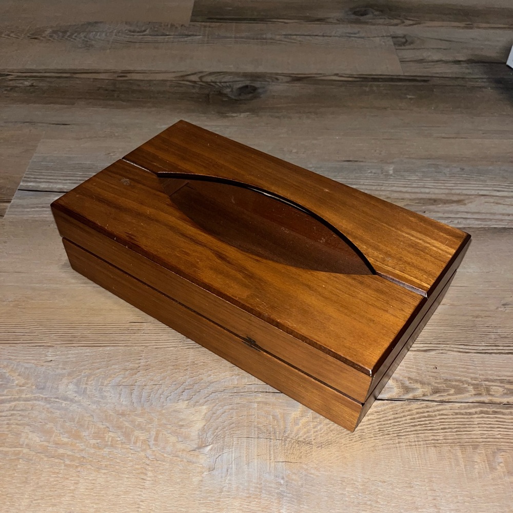 MCM Wood Tissue Box